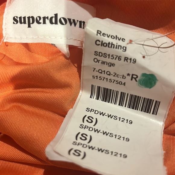New Superdown Taryn Asymmetric Bodysuit in Orange - Picture 8 of 11